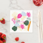 Farbenfrohe Palmen Serviette (Beispiel)