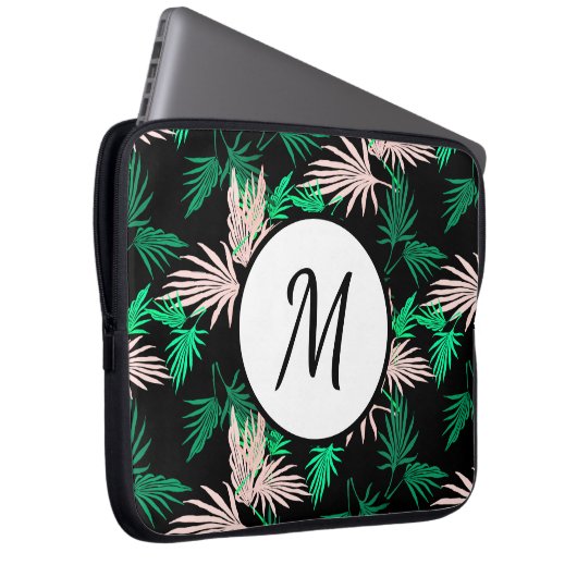 Farbenfrohe Palmenbaum Blätter Computer Laptop-Sie Laptopschutzhülle (Vorne Rechts)