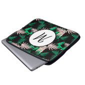 Farbenfrohe Palmenbaum Blätter Computer Laptop-Sie Laptopschutzhülle (Vorne Knopf)