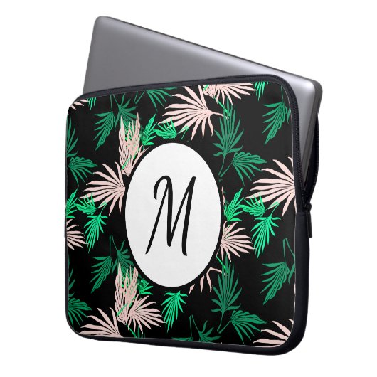 Farbenfrohe Palmenbaum Blätter Computer Laptop-Sie Laptopschutzhülle (Vorderseite Links)