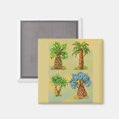 Farbenfrohe Palmensorten. Magnet (Vorderseite/Rückseite)