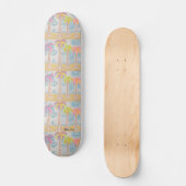 Farbenfrohe Palms-Skateboard Skateboard (Vorderseite)