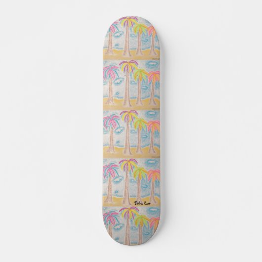 Farbenfrohe Palms-Skateboard Skateboard (Vorne)