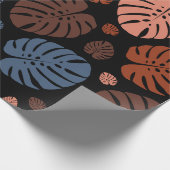 Farbenfrohe Palmwedel Geschenkpapier (Ecke)