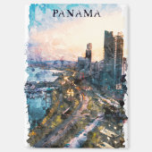 Farbenfrohe Panama City Skyline Magnet (Vorderseite)