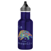 Farbenfrohe Pangolin gefährdeter Tiername Olivia Edelstahlflasche (Rechts)