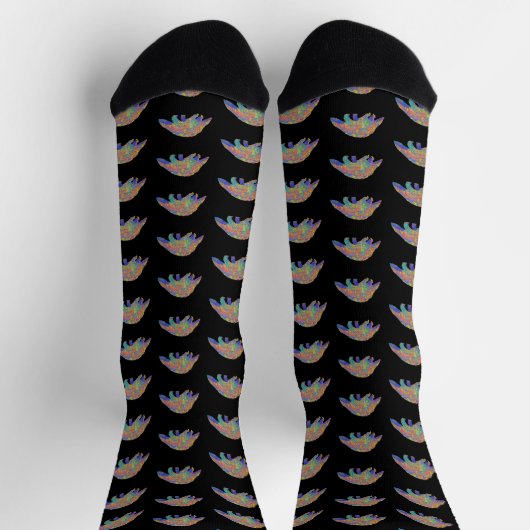 Farbenfrohe Pangolin Socken (Oben)