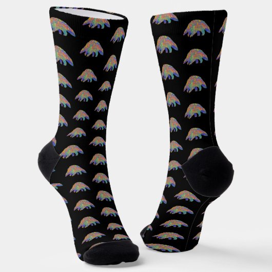 Farbenfrohe Pangolin Socken (Gewinkelt)