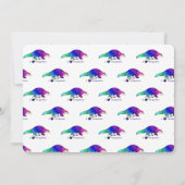 Farbenfrohe Pangolin zum Geburtstag Einladung (Rückseite)