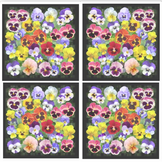 Farbenfrohe Pansy Display Contour Aufkleber (Vorderseite)
