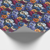 Farbenfrohe Pansy-Muster Geschenkpapier (Ecke)