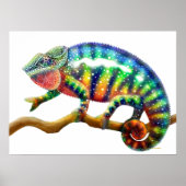 Farbenfrohe Panther Chameleon Print Poster (Vorne)