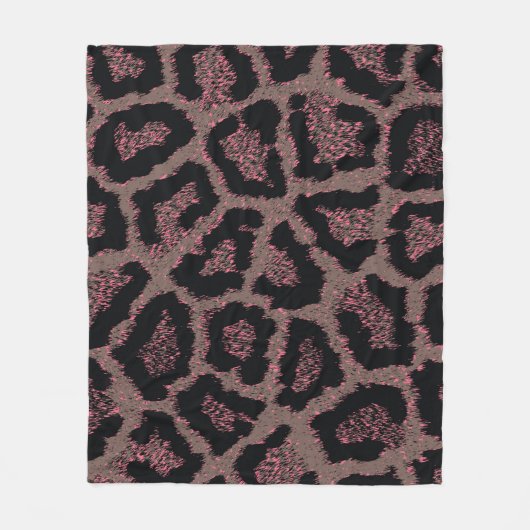 Farbenfrohe Panther Texturen Nahtloses Muster Fleecedecke (Vorderseite)