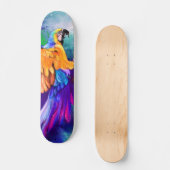 Farbenfrohe Papagei-Skateboard - Malerei Skateboard (Vorderseite)