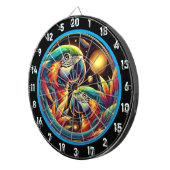 Farbenfrohe Papagei-Tafel für jeden Anlass Dartscheibe (Vorderseite rechts)