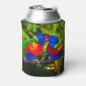 Farbenfrohe Papageien Dosenkühler (Kanne Rückseite)