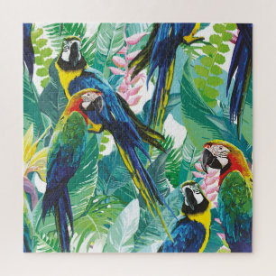 Farbenfrohe Papageien: Exotische Mischung aus Blum Puzzle