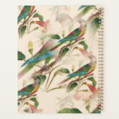 Farbenfrohe Papageien & schöne Blume Planer (Rückseite)