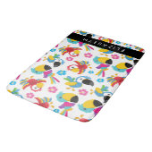 Farbenfrohe Papageien, tropische Papageien, Ihr Na Badematte (Schrägansicht)