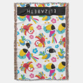 Farbenfrohe Papageien, tropische Papageien, Ihr Na Decke (Vorderseite Vertikal)