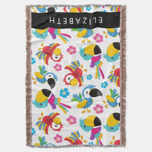 Farbenfrohe Papageien, tropische Papageien, Ihr Na Decke (Vorderseite Vertikal)