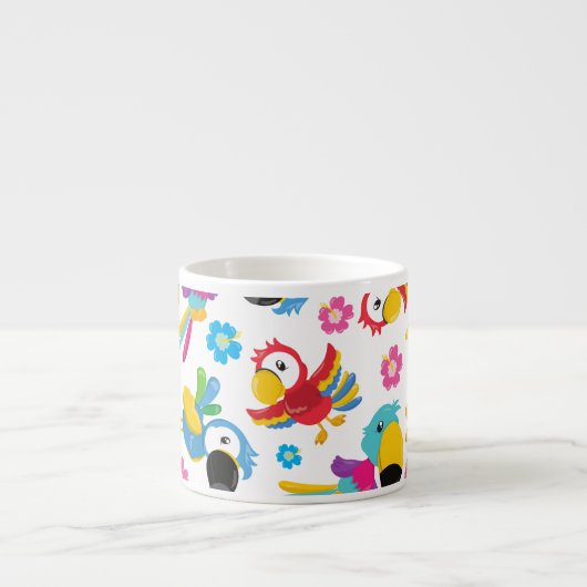 Farbenfrohe Papageien, tropische Papageien, Ihr Na Espressotasse (Vorderseite)