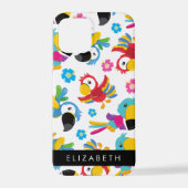 Farbenfrohe Papageien, tropische Papageien, Ihr Na iPhone Hülle (Rückseite)