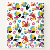 Farbenfrohe Papageien, tropische Papageien, Ihr Na Notizblock (Rückseite)