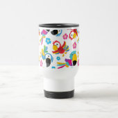 Farbenfrohe Papageien, tropische Papageien, Ihr Na Reisebecher (Mittel)