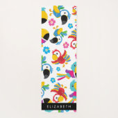 Farbenfrohe Papageien, tropische Papageien, Ihr Na Yogamatte (Rückseite)