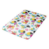 Farbenfrohe Papageien, tropische Papageien, Vögel, Badematte (Schrägansicht)