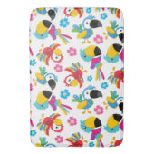 Farbenfrohe Papageien, tropische Papageien, Vögel, Badematte (Vorderseite Vertikal)