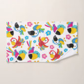 Farbenfrohe Papageien, tropische Papageien, Vögel, Badhandtuch Set (Handtuch)