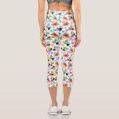 Farbenfrohe Papageien, tropische Papageien, Vögel, Capri Leggings (Rückseite)