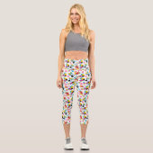 Farbenfrohe Papageien, tropische Papageien, Vögel, Capri Leggings (Vorderseite)