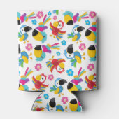 Farbenfrohe Papageien, tropische Papageien, Vögel, Dosenkühler (Rückseite)