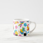 Farbenfrohe Papageien, tropische Papageien, Vögel, Espressotasse (Rechts)