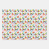 Farbenfrohe Papageien, tropische Papageien, Vögel, Geschenkpapier Set (Vorderseite 2)