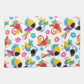 Farbenfrohe Papageien, tropische Papageien, Vögel, Geschirrtuch (Horizontal)