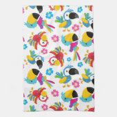 Farbenfrohe Papageien, tropische Papageien, Vögel, Geschirrtuch (Vertikal)