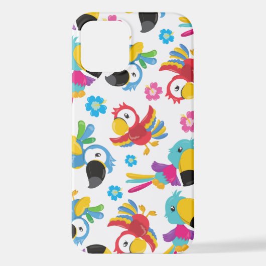 Farbenfrohe Papageien, tropische Papageien, Vögel, iPhone Hülle (Rückseite)