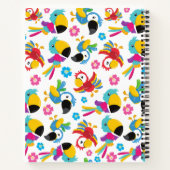 Farbenfrohe Papageien, tropische Papageien, Vögel, Notizblock (Rückseite)