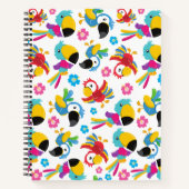 Farbenfrohe Papageien, tropische Papageien, Vögel, Notizblock (Vorderseite)