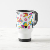 Farbenfrohe Papageien, tropische Papageien, Vögel, Reisebecher (VorderseiteRechts)