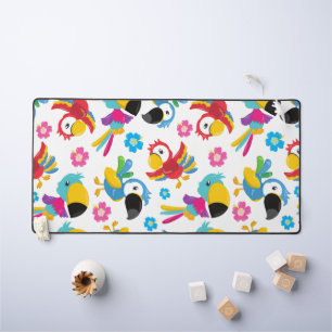 Farbenfrohe Papageien, tropische Papageien, Vögel, Schreibtischunterlage