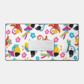 Farbenfrohe Papageien, tropische Papageien, Vögel, Schreibtischunterlage (Tastatur & Maus)