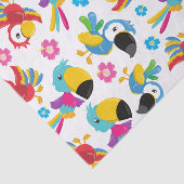 Farbenfrohe Papageien, tropische Papageien, Vögel, Seidenpapier (Ausschnitt)