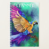 Farbenfrohe Papageienplaner Planer (Vorderseite)