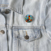 Farbenfrohe Papageienvogel Button (Beispiel)