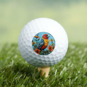 Farbenfrohe Papageienvogel Golfball (Insitu T-Shirt)